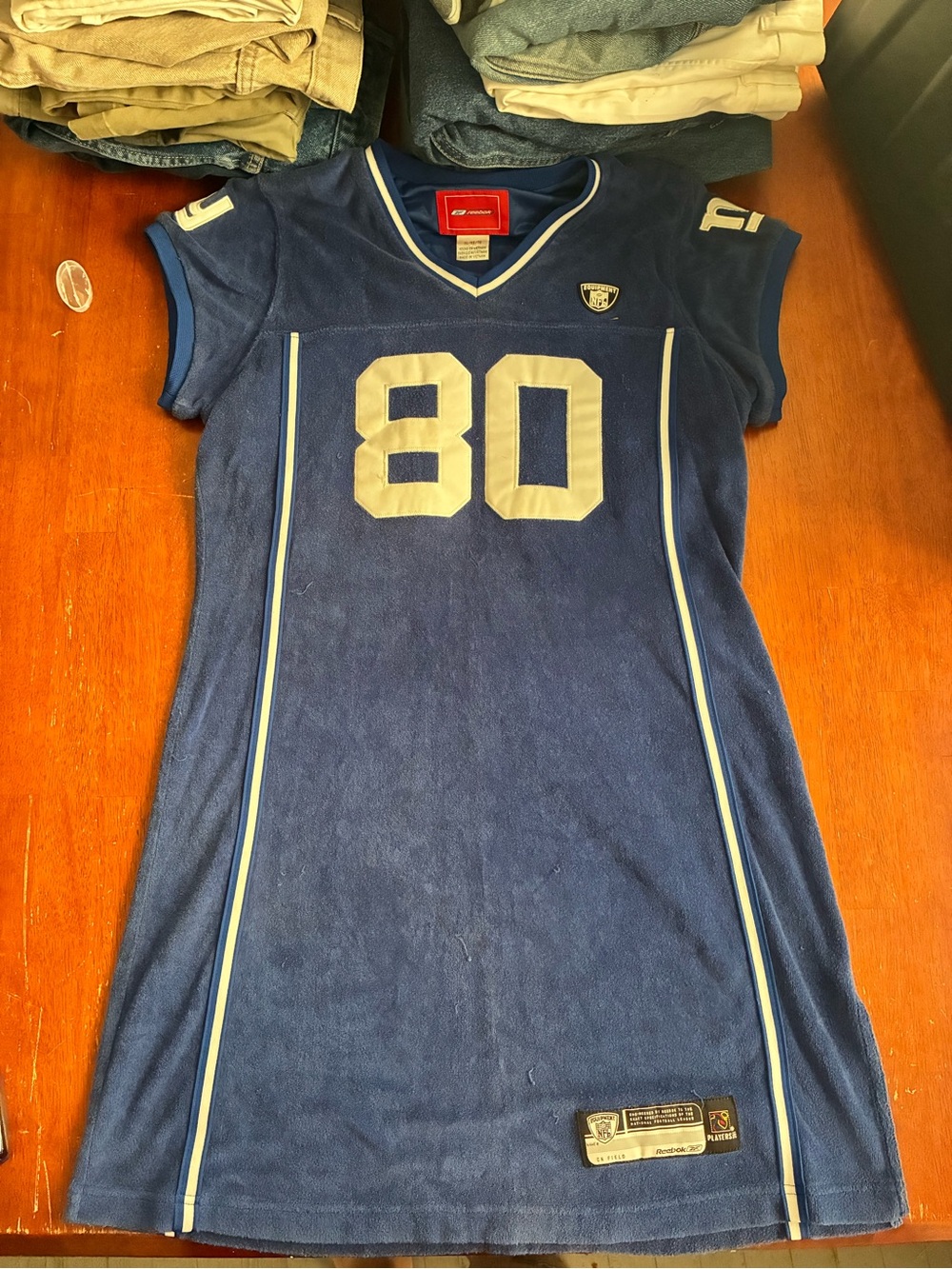 Y2K Reebok New York Giants Jeremy Shockey #80 NFL Jersey Dress Womens XL Vintage